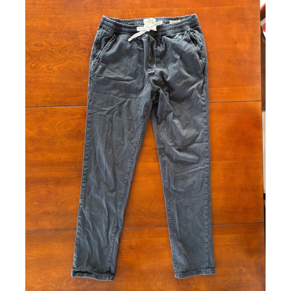 Marine Layer Mens Slim Fit Jogger Pants Charcoal Organic Cotton Blend Small - Picture 2 of 10